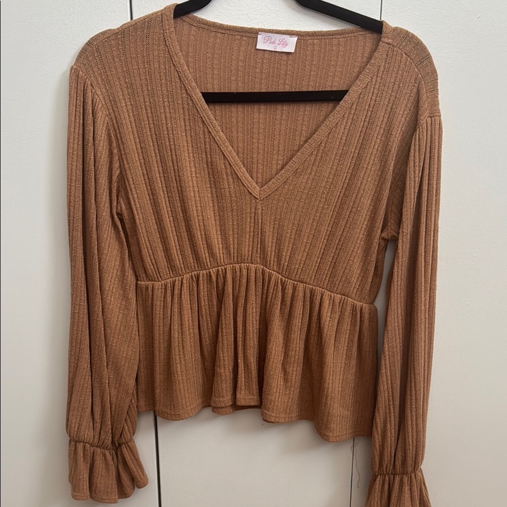 Pink Lily Boutique peasant blouse